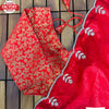Red Handworked Silk Saree With Un-stitched Blouse