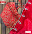 Red Handworked Silk Saree With Un-stitched Blouse
