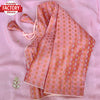 Baby Pink Handworked Silk Saree With Un-stitched Blouse
