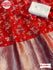 Red Kanchi Organza Pigment Foil Work Saree