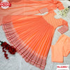 Orange Georgette Embroidered Gown Dupatta Set