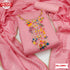 Pink Dyeable Jacquard Kurtha Suruwal Piece