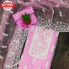 Pink Embroidered Organza Kurtha Suruwal Piece
