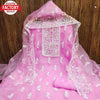 Pink Embroidered Organza Kurtha Suruwal Piece