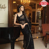 Black Georgette Sequins Partywear Saree