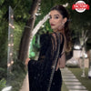 Black Georgette Sequins Partywear Saree