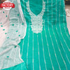Sea Green Chanderi Silk Embroidered Kurtha Suruwal Piece