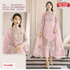 Pink Pakistani Georgette Un-stitched Suit