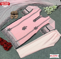 Baby Pink Pakistani Georgette Readymade Suit