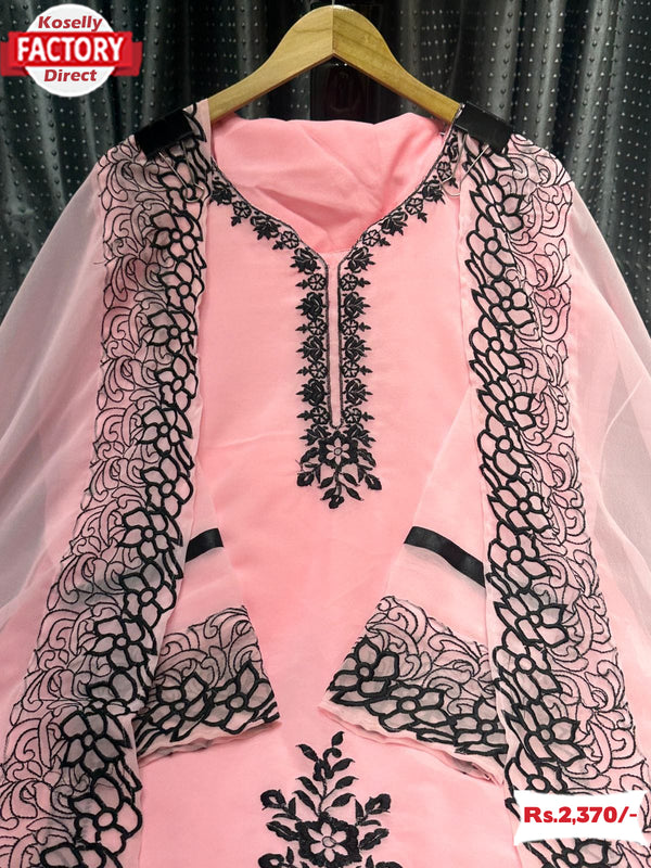 Baby Pink Pakistani Georgette Readymade Suit