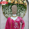 Pink Floral Georgette Gown Dupatta Set