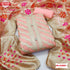 Peach Chanderi Fancy Jacquard Kurtha Suruwal Piece