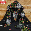 Black Chanderi Embroidered Kurtha Suruwal Piece
