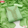 Mint Green Chanderi Silk Embroidered Kurtha Suruwal Piece