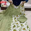 Pure Cotton Mirror Work Kurthi With Pant And Dupatta
