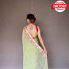 Light Green Pure Organza Saree With Gotapatti Embroidery