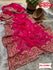 Hot Pink Georgette Multi-Embroidery Stone Worked Partywear Saree