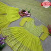 Parrot Green Partywear Peplum Sharara Set