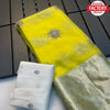 Yellow Pure Kanchipuram Organza Sequins Saree