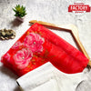 Red Designer Handwork Organza Saree