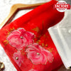 Red Designer Handwork Organza Saree