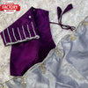 Silver Handwork Silk Saree With Readymade Handwork Blouse