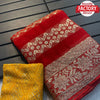 Red Pure Georgette Banarasi Rich Zari Saree