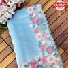 Sky Blue Pure Organza Kashmiri Work Saree