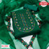 Dark Green Organza Multi-Embroidery Kurtha Suruwal Piece