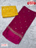 Dark Pink Pure Georgette Sequins Worked Saree