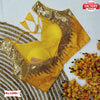 Yellow Silk Blouse With Fancy Sequins Work