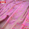 Pink Pure Dola Silk Saree With Banarasi Zari Weaving