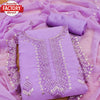 Lavender Georgette Sequins Embroidered Kurtha Suruwal Piece