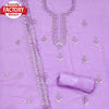 Lavender Georgette Sequins Embroidered Kurtha Suruwal Piece