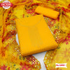 Yellow Georgette Sequins Work Kurtha Suruwal Piece