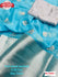 Light Blue Pure Soft Organza Sequins Worked Saree