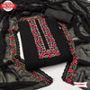 Black Georgette Embroidered Kurtha Suruwal Piece