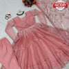 Blush Pink Tabby Organza Kurtha Pant Dupatta Set