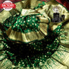 Dark Green Handloom Banarasi Silk Rich Zari Saree