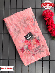 Pink Pure Tabby Silk Embroidered Saree