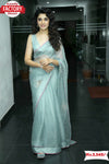 Dusty Blue Designer Sequins Partywear Saree