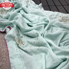 Dusty Blue Designer Sequins Partywear Saree