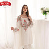 White Pakistani Kurtha Palazzo Dupatta Set