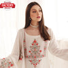White Pakistani Kurtha Palazzo Dupatta Set