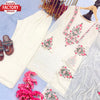 White Pakistani Kurtha Palazzo Dupatta Set