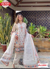 White Pakistani Kurtha Palazzo Dupatta Set