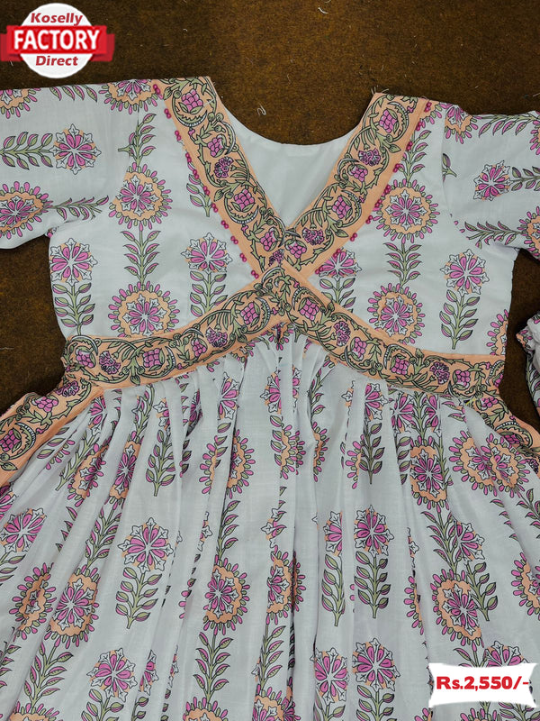 Cotton Floral Kurtha Palazzo Set For Summer