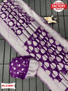 Purple Pure Organza Banarasi Zari Weaving Saree