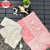 Pink Organza Chikankari Saree With Readymade Blouse