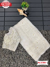 White Organza Chikankari Saree With Readymade Blouse